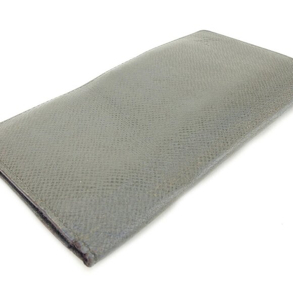 Louis Vuitton Long Bill Tag Gray Gray Leather Authentic Used - Picture 2 of 8